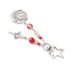 Glass Bead & Alloy Pendant Decorations HJEW-JM03016-6