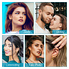  10Pcs 5 Size 316L Surgical Stainless Steel Huggie Hoop Earrings for Girl Women EJEW-TA0001-10-14