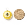 Transparent Evil Eye Resin Pendants PALLOY-JF01845-02-3