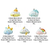 5Pcs 5 Colors Opaque Resin Pendants RESI-FS0001-67B-4