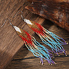 Handmade Glass Beaded Dangle Earrings VI8065-2