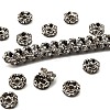 Brass Rhinestone Spacer Beads RB-A014-L8mm-01B-1