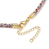 3.5MM Round Nylon Cotton Cord Necklace Making NJEW-C106-03G-12-3