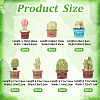 21Pcs 7 Style Resin Mini Cactus Bonsai Display Decorations AJEW-CP0005-41-2