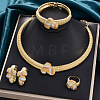 Brass Necklaces & Bangles & Earrings & Rings Sets FS-WGDFD3A-01-1