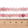 Natural Rose Quartz Dyed Beads Strands G-B046-07-6mm-01-5