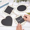  4 Pcs 4 Styles Natural Wooden Chalkboards Blackboard HJEW-NB0001-15-3