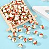 Floral Printed Porcelain Beads PORC-Q199-10mm-15-5
