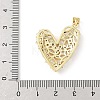 Brass Micro Pave Clear Cubic Zirconia Pendants KK-B141-03G-02-3