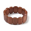 Synthetic Goldstone Beads Stretch Bracelets for Women Men BJEW-I323-02T-2