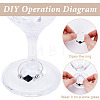 24Pcs 12 Colors Transparent Acrylic with Brass Bead Glass Wine Glass Charms AJEW-ME00021-3