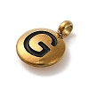 304 Stainless Steel Black Enamel Charms STAS-R009-01G-G-2