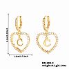 Brass Heart Hoop Earrings BR9605-3-1