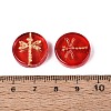 Baking Paint Transparent Glass Beads DGLA-N018-30F-2
