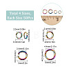 200Pcs 4 Styles Rainbow Color Stainless Steel Open Jump Rings STAS-SC0003-96-2