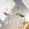 Crystal Chandelier Glass Bullet Pendant Decorations HJEW-PH01778-04-5