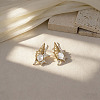Alloy Rhinestone Stud Earrings EJEW-Z172-02G-02-1