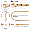 10Pcs 2 Colors 304 Stainless Steel Snake Chain Bracelets BJEW-AR0001-02-6