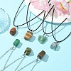 DIY Natural & Synthetic Mixed Gemstone Pendant Necklaces Making Kits DIY-YW0008-91-5