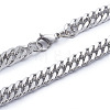 Non-Tarnish Men's 304 Stainless Steel Diamond Cut Cuban Link Chain Necklaces X-NJEW-L173-002B-P-1