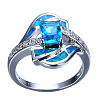 Brass Micro Pave Cubic Zirconia and Opal Finger Rings FS-WG9EA6B-05-2