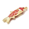 Brass Enamel Pendants KK-CBAEEA8-09G-3