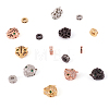 Kissitty Brass Micro Pave Cubic Zirconia Beads ZIRC-KS0001-02-2