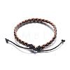 Adjustable Braided Leather Cord Bracelets BJEW-P099-21B-2