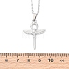 Ankh Cross with Wings 304 Stainless Steel Pendant Necklaces NJEW-H059-08P-5