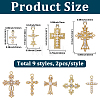 18Pcs 9 Styles Alloy Pendants FIND-SC0023-60-2