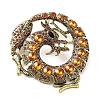 Dragon Rhinestone Brooch Pins JEWB-K018-09AG-03-1