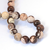 Natural Zebra Jasper Round Bead Strands X-G-E334-4mm-12-3
