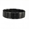 Synthetic Non-magnetic Hematite Beads Stretch Bracelets for Men PZ7053-5-1