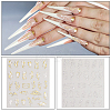 10 Sheets 10 Style Gold Stamping Wave French French Tips Nail Stickers MRMJ-HY0002-33-4