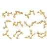 12Pcs 12 Style Brass Micro Clear Cubic Zirconia Pendants ZIRC-LS0001-02G-2