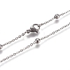 Non-Tarnish 304 Stainless Steel Cable Chain Necklaces NJEW-L159-08B-P-1