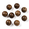 Natural Wenge Wood Beads WOOD-S659-17-LF-1