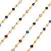 1M Handmade Colorful Enamel Heart Beaded Chains CHC-TA0001-12-2