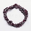 Handmade Evil Eye Lampwork Flat Round Bead Strands LAMP-L058-10mm-03-2