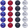 20Pcs 4 Colors Acrylic Rhinestone Beads OACR-SC0003-05-1