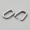 316 Stainless Steel Oval Hoop Earrings EJEW-WH0015-138B-P-2