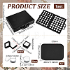 Rectangle Black Aluminum Organizer Handled Boxes AJEW-WH0871-59B-2