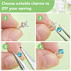 2 Pairs 925 Sterling Silver Stud Earring Settings STER-BC0002-89A-4