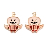 Halloween Theme Rack Plating Luminous Alloy Enamel Pendants ENAM-N056-232G-3