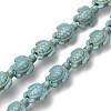 Synthetic Turquoise Dyed Beads Strands G-B184-D02-01-1