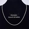 925 Sterling Silver Thin Dainty Link Chain Necklace for Women Men JN1096A-04-2