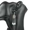 Glass Teardrop Tassel Chandelier Earrings EJEW-JE07177-6