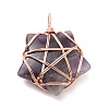 Natural Amethyst Pendants G-D458-07RG-05-RS-2