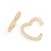 Brass Micro Pave Clear Cubic Zirconia Cuff Earrings EJEW-G274-05G-3
