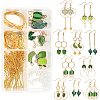 SUNNYCLUE DIY Green Earring Making Kits DIY-SC0014-12G-1